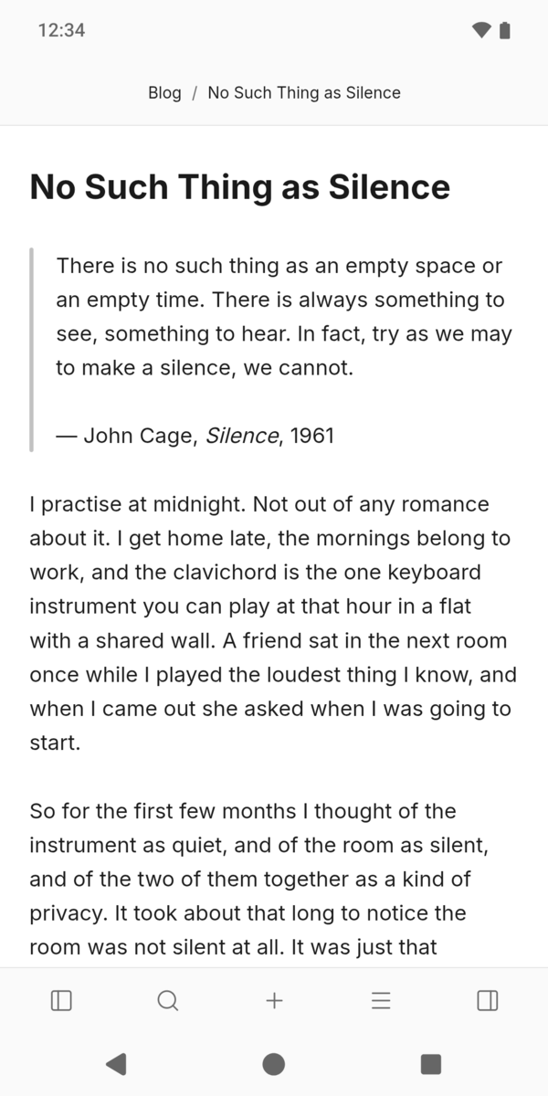 The same note open in Deft on an Android phone.